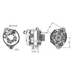 Black Series ALT 12V 240A, ISUZU D-MAX - 4JJ1, 4JJ3-TCX DSL [FIXED PULLEY]