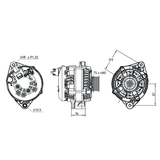 Black Series ALT 12V 240A, ISUZU D-MAX - 4JJ1, 4JJ3-TCX DSL [FIXED PULLEY]