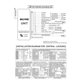 Wiring and installation diagram for a BIUYEE electronic door lock system on a white background.