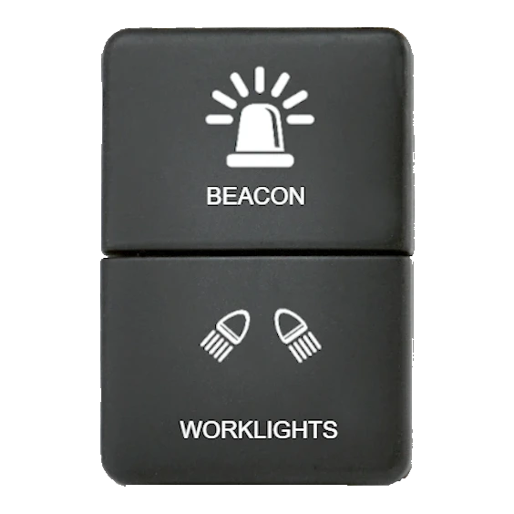 Lightforce Toyota-Style Small Dual Switch — 12V 3A Blue/Green LED – view 4