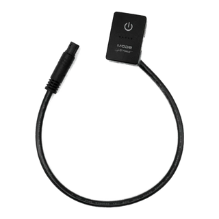 The MODE touch switch shown with its full lead, a black sealed connector at the free end and the switch body with its power symbol and indicator dots at the other – Lightforce BEAST Switch — DC3 Fit for Isuzu D-Max/MU-X & Mazda BT-50 (2020+)