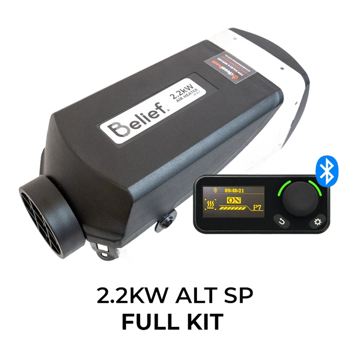 Belief 2.2kW Diesel Air Heater Full Installation Kit (12V) – ALT SP MODEL