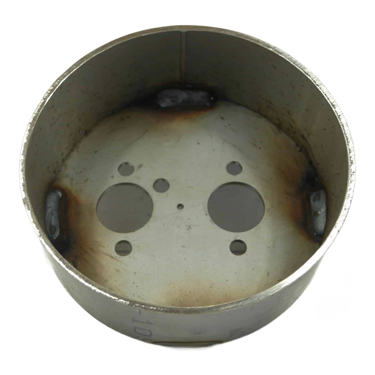 Belief 2.2kW Diesel Air Heater Full Installation Kit (12V) – ALT SP MODEL – metal component with circular holes on a white background