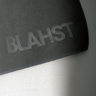 Microfibre Drying Towel grey with 'Blahst' branding