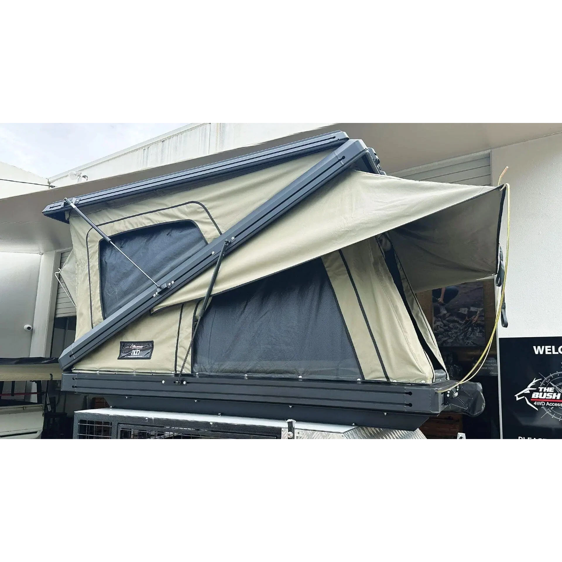 Bush Company TX27 Hardshell Rooftop Tent side view