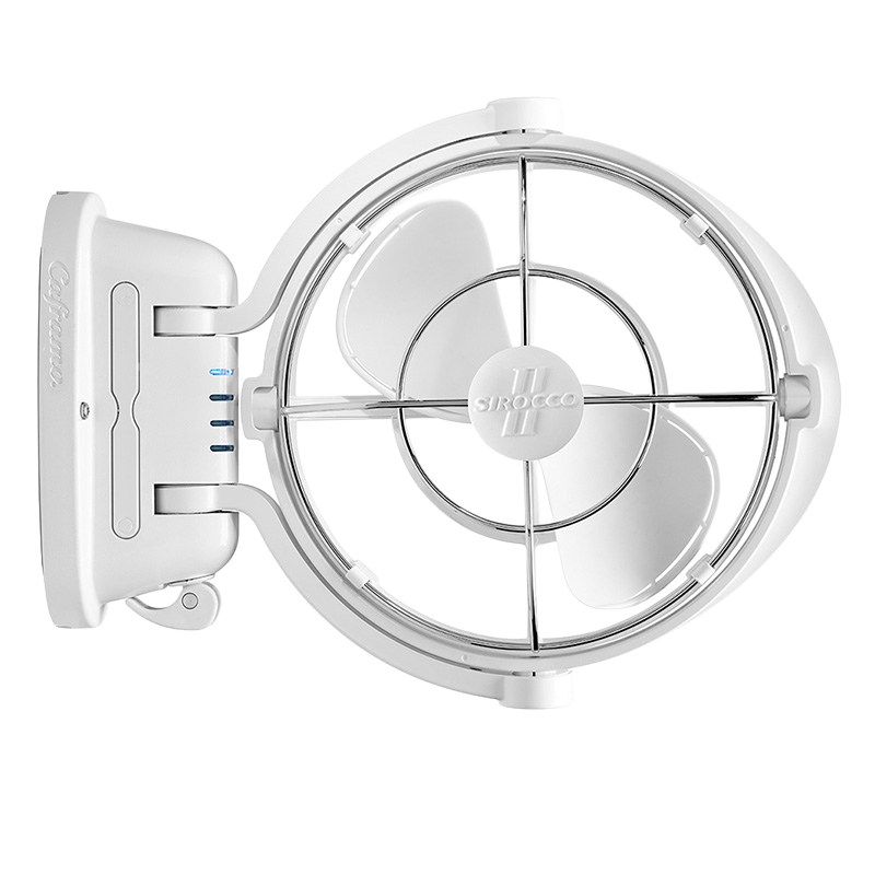 Caframo Sirocco II 12/24V White 7" Gimbal Fan w/ 3 Speed