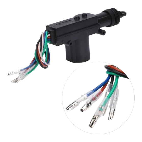 Black electronic component with multicolored wires on a white background – Car Remote Central Lock Locking Kit Control 4 Door Security System Entry Keyless