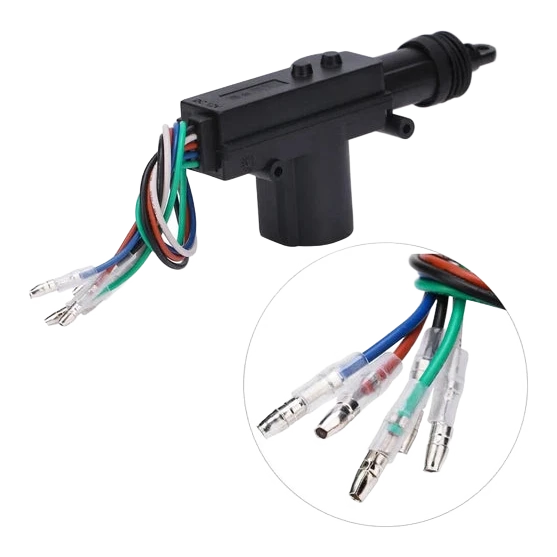 Black electronic component with multicolored wires on a white background – Car Remote Central Lock Locking Kit Control 4 Door Security System Entry Keyless