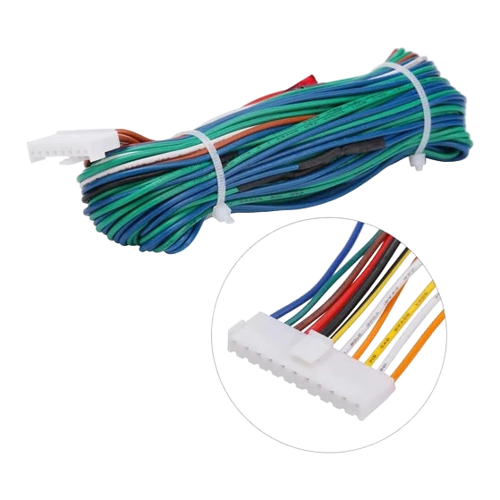Colorful wire bundle with a close-up inset on a white background – Car Remote Central Lock Locking Kit Control 4 Door Security System Entry Keyless