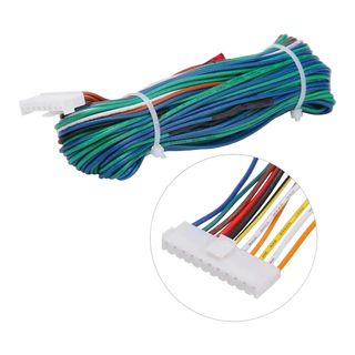 Colorful wire bundle with a close-up inset on a white background – Car Remote Central Lock Locking Kit Control 4 Door Security System Entry Keyless