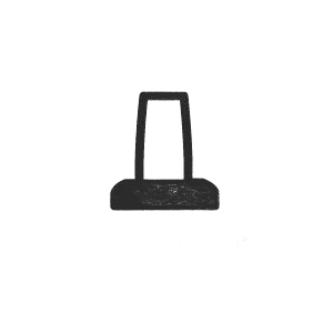 Line drawing of a small tapered lead battery post, labelled Small Terminal Post (SP) – Century battery
