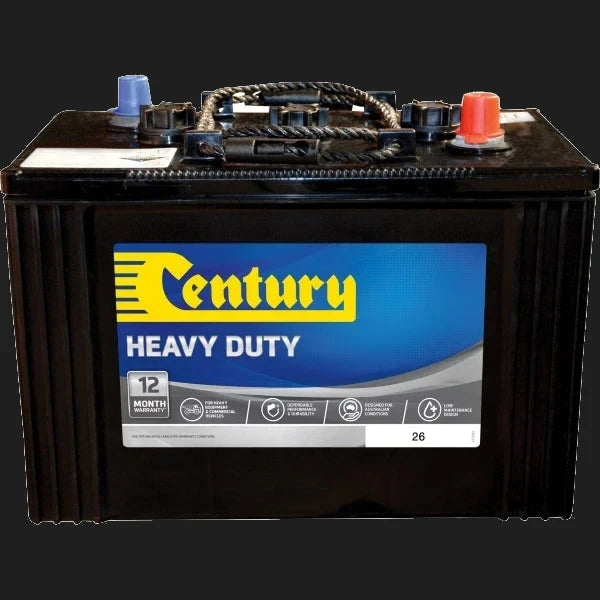 Century 26 heavy-duty 6V truck battery, 800CCA 143Ah with carry handles and SAE STD posts