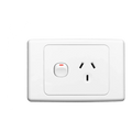 Clipsal 2000 Series Single GPO Double Pole Horizontal 250V 10A White