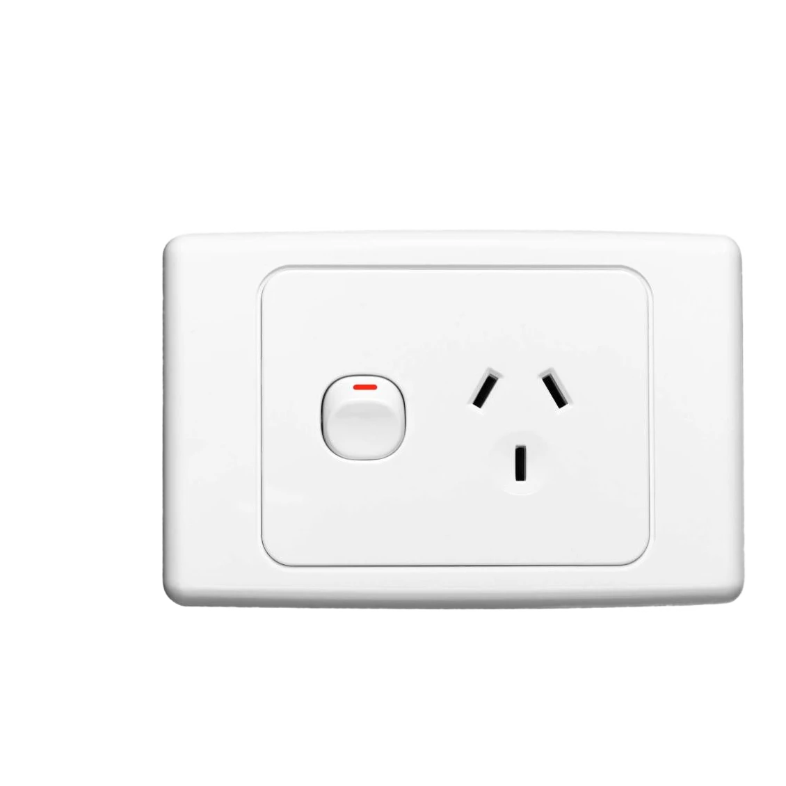 Clipsal 2000 Series Single GPO Double Pole Horizontal 250V 10A White