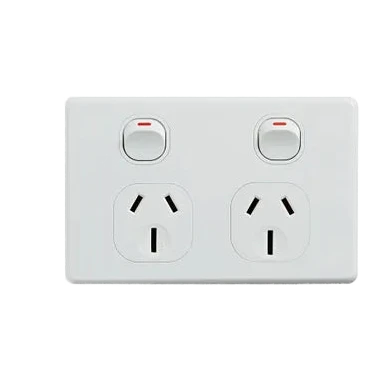 GPO CLASSIC Standard 2Gang Horiz 15A 240V 2 Pole White