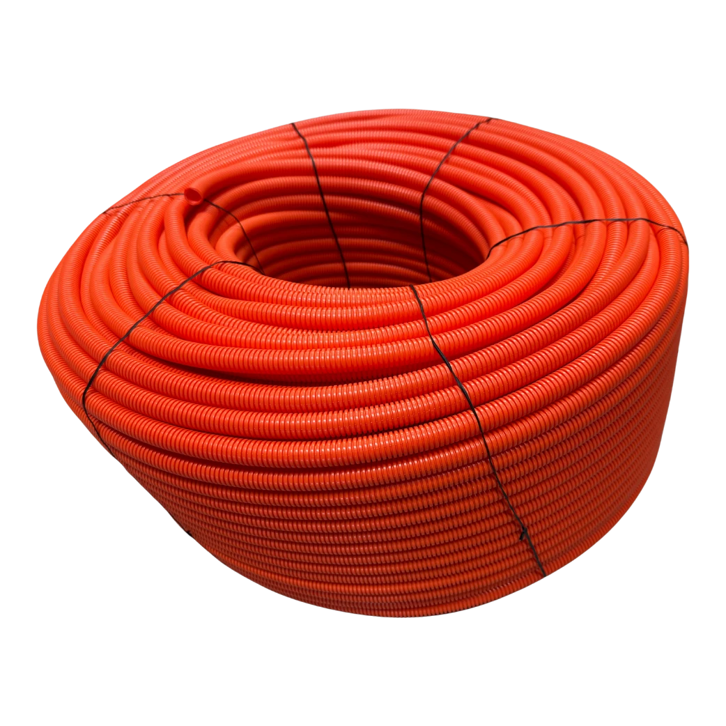 16mm orange conduit for general power cable protection, coiled length