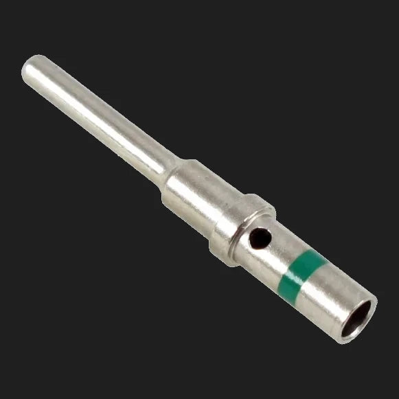 Deutsch Solid Pin Contact — SZ16 (14 AWG, Nickel Green Band)