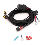 Car wiring harness kit with connectors on a white background