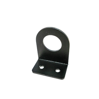 Stainless steel bulkhead adapter plate with 17mm pass-through bore, angled and straight versions