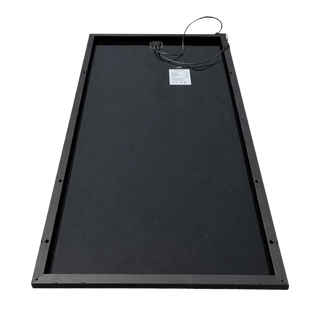 Black rectangular solar panel with lead attached – Elevate Automotive 200W 80V Solar Panel