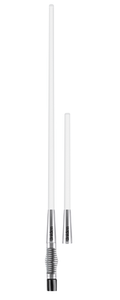 Uniden Heavy Duty Fibreglass Raydome Dual Removable Whip Pack White 6.6/3.0 dBi Gain