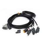 Car wiring harness kit with connectors on a white background