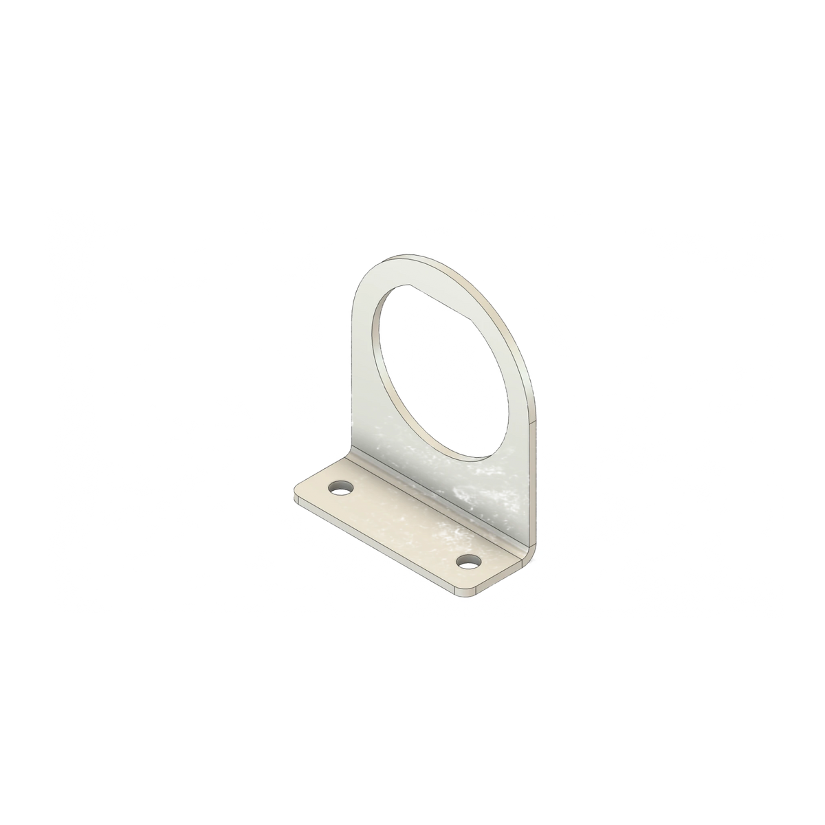 Stainless steel right-angle bracket for Deutsch 8-pin DT connector, surface mount pattern