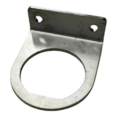 Deutsch connector bracket reverse view showing mounting flange and connector cutout