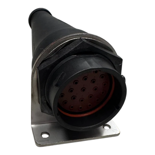 Deutsch connector bracket showing cutout for 23 or 31 pin male plug housing