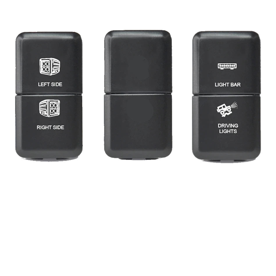 Lightforce Toyota-Style Large Dual Switch — 12V 3A Blue/Green LED