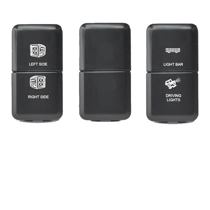 Lightforce Toyota-Style Large Dual Switch — 12V 3A Blue/Green LED