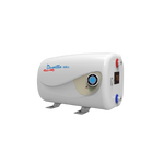 A white Duoetto MK2 digital dual voltage electric 10L storage water heater with a digital display and controls.