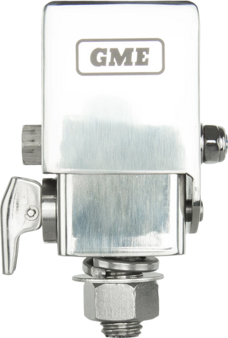 GME Fold Down Antenna Mounting Bracket (Stainless Steel) – front view