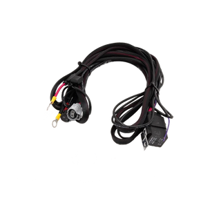 Car wiring harness kit with connectors on a white background