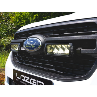 Ford Ranger XL/XLS (2023+) Grille Kit – close-up of a Ford vehicle grille with 'Lazer' branding.