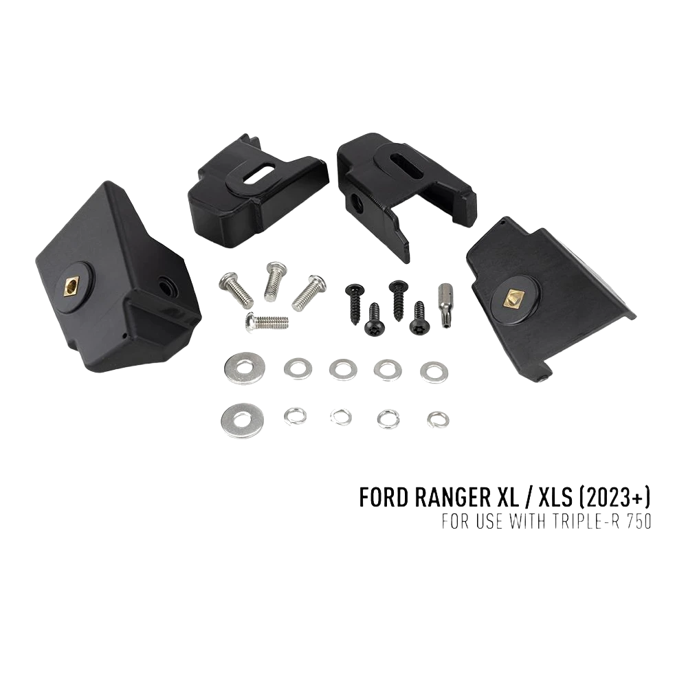Ford Ranger XL/XLS (2023+) Grille Kit – black mechanical components and hardware on a white background with Ford Ranger XL/XLS text.