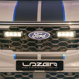 Ford vehicle grille with Lazer High Performance Lighting logo