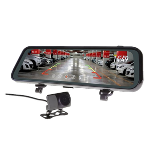 9" HIGH RESOLUTION MIRROR MONITOR WITH HD 1080P REVERSE & LIVE STREAM CAMERA|  Recording, Streaming & Reversing Camera Kit