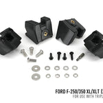 Set of black mechanical components and screws on a white background with Ford model information.