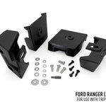 Black automotive parts and hardware on a white background with Ford Ranger model information.