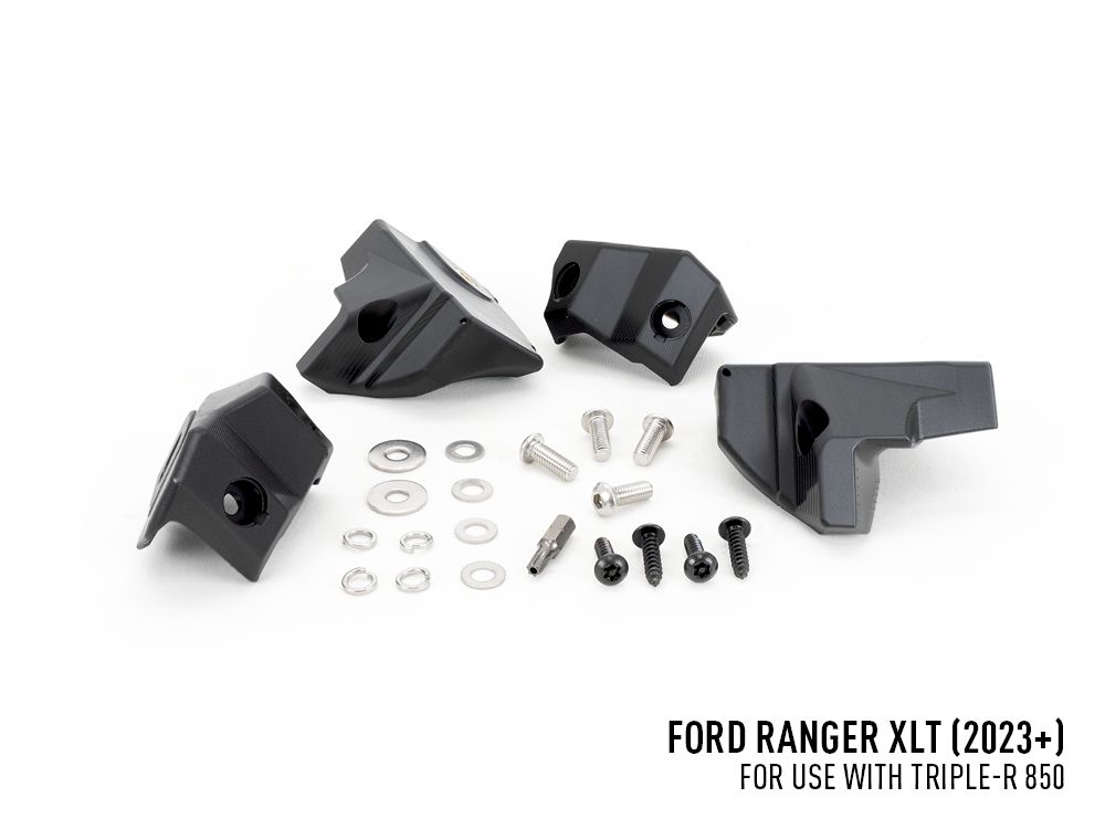 Set of black mechanical components and hardware on a white background with text indicating compatibility for Ford Ranger XLT.
