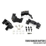 Set of black mechanical components with hardware on a white background, labeled for Ford Ranger Raptor.