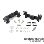 Car accessory kit for Ford Ranger Raptor with screws and washers on a white background