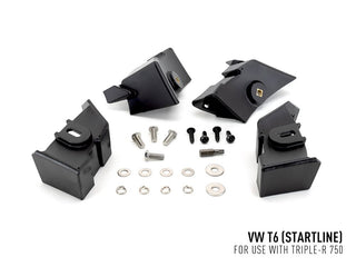 Set of black mechanical components and small parts on a white background with 'VW T6 (Startline)' text.