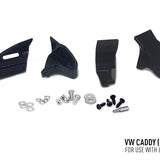 Black car parts and screws on a white background with 'VW Caddy (2015+)' text.