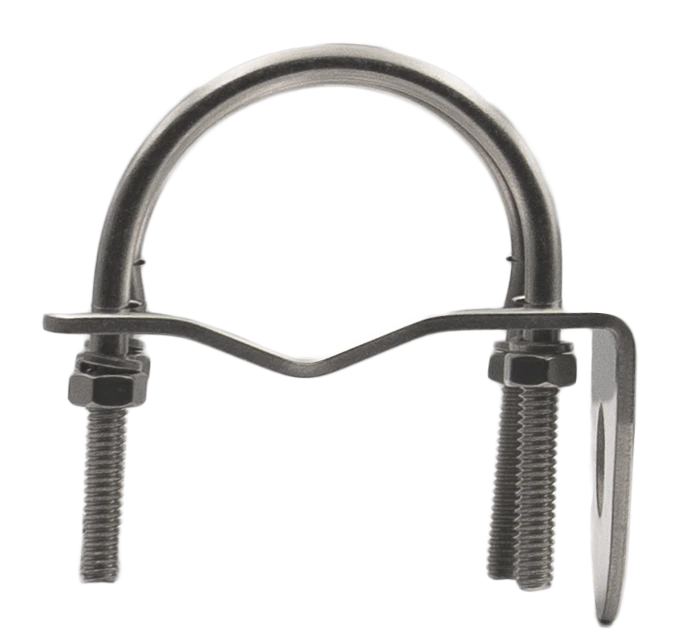 GME Antenna M/Bracket, Bull Bar R/Angle – front view with U-bolt