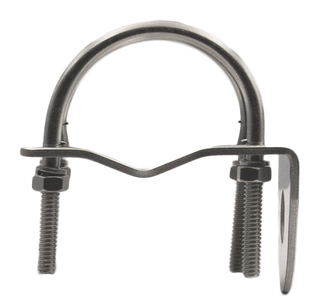 GME Antenna M/Bracket, Bull Bar R/Angle – front view with U-bolt