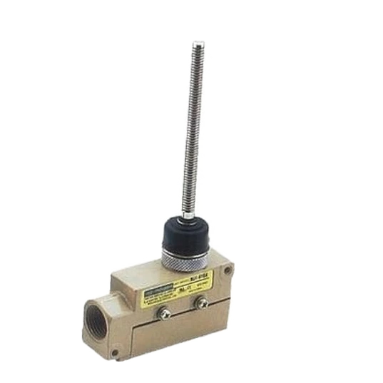Mechanical component with a threaded rod on a white background