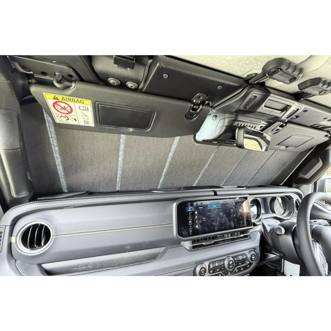 Jeep Gladiator/Wrangler Front Windscreen Sun Shade (JT/JL; 2018+) – view 4
