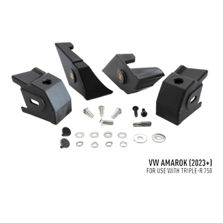 Lazer Lamps VW Amarok 2023+ Grille Kit – set of black mechanical components with hardware on a white background, labeled for VW Amarok (2023+).